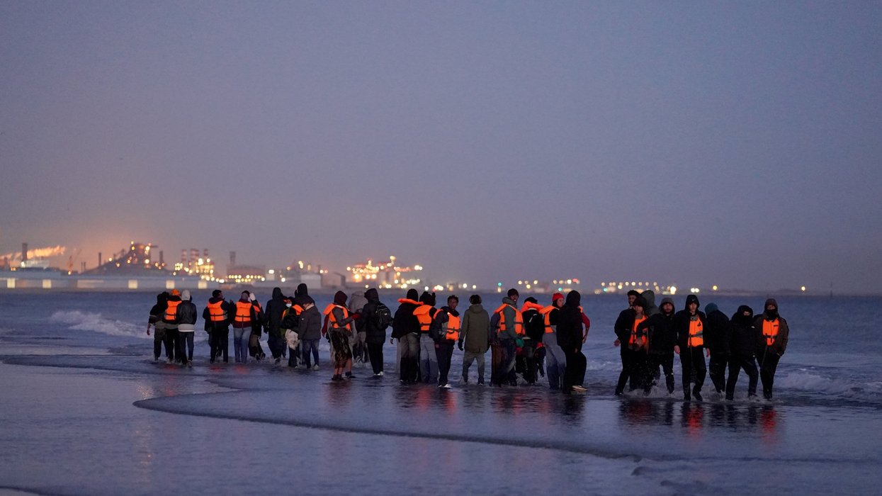 Migrants waiting on the beaches near Calais