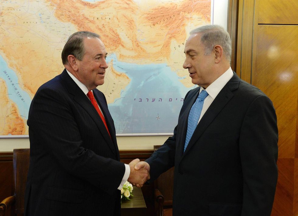 Mike Huckabee and Benjamin Netanyahu
