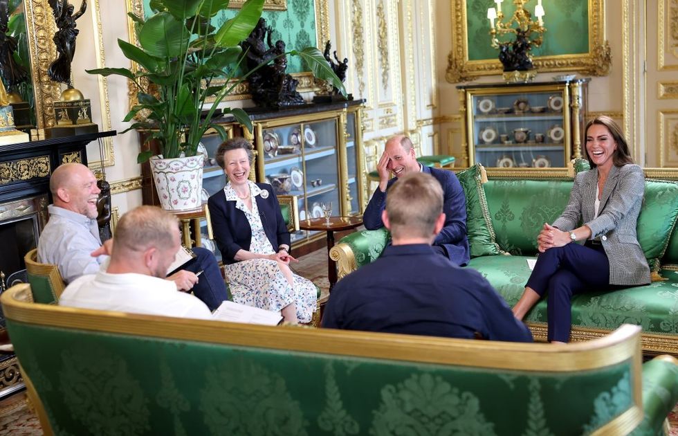 Mike Tindall, Kate, William and Princess Anne