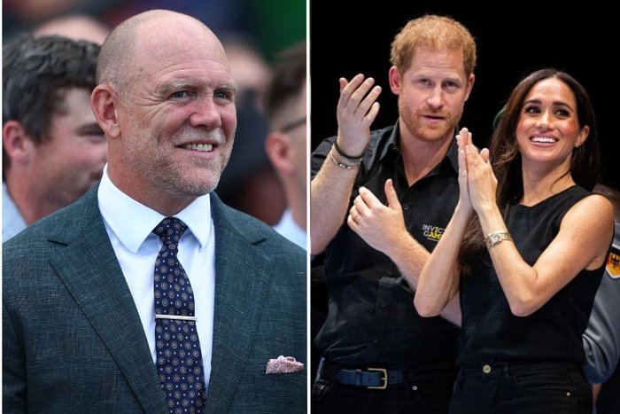 Mike Tindall, Prince Harry and Meghan Markle