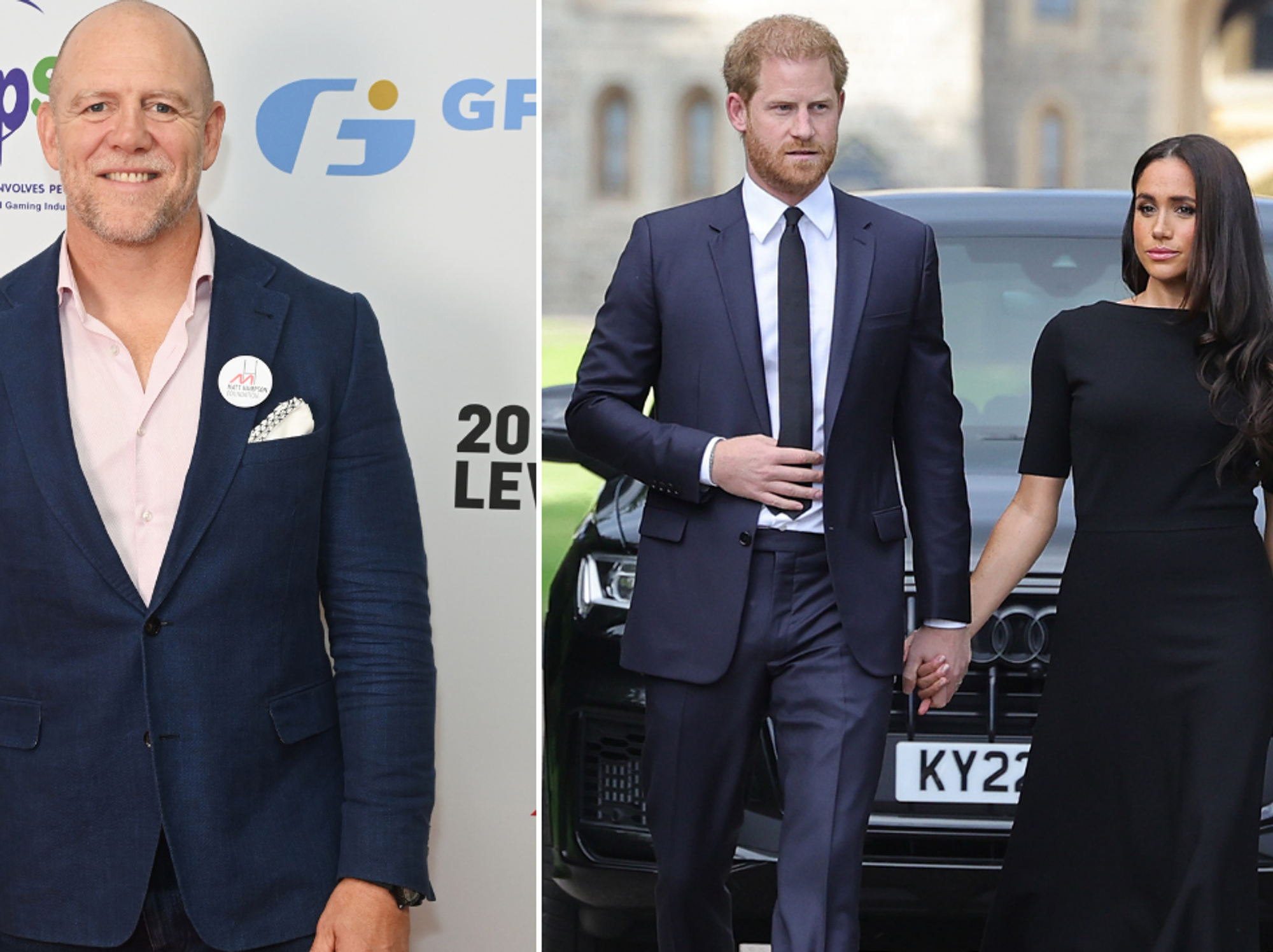 Mike Tindall, Prince Harry and Meghan Markle