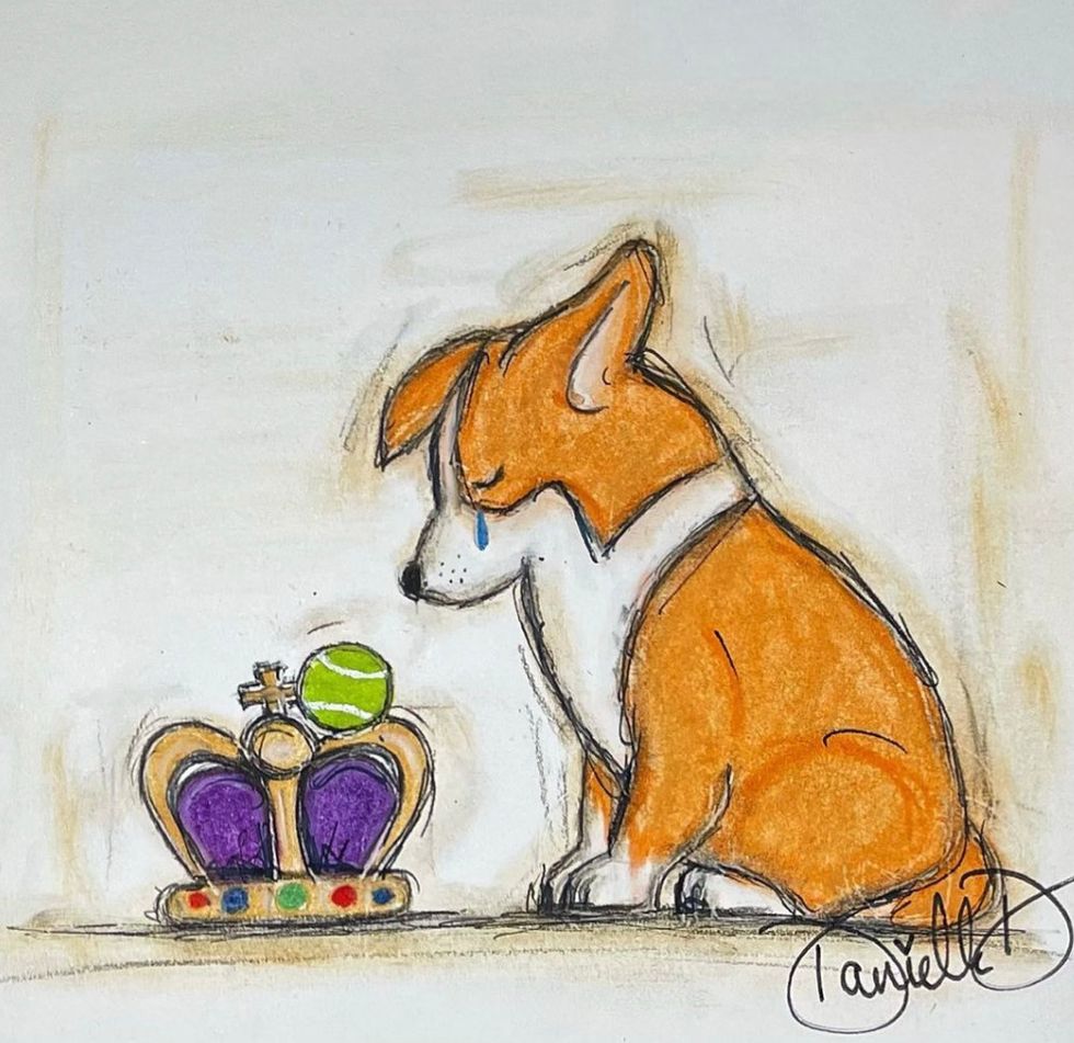 Mike Tindall shared an image of a corgi crying as he paid tribute to Queen Elizabeth II