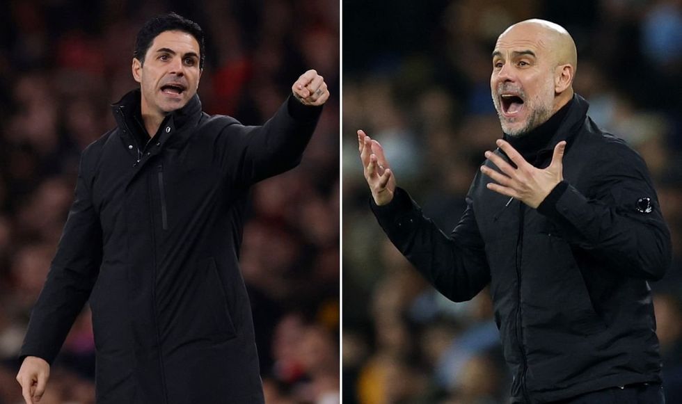 Mikel Arteta and Pep Guardiola are battling it out for the title