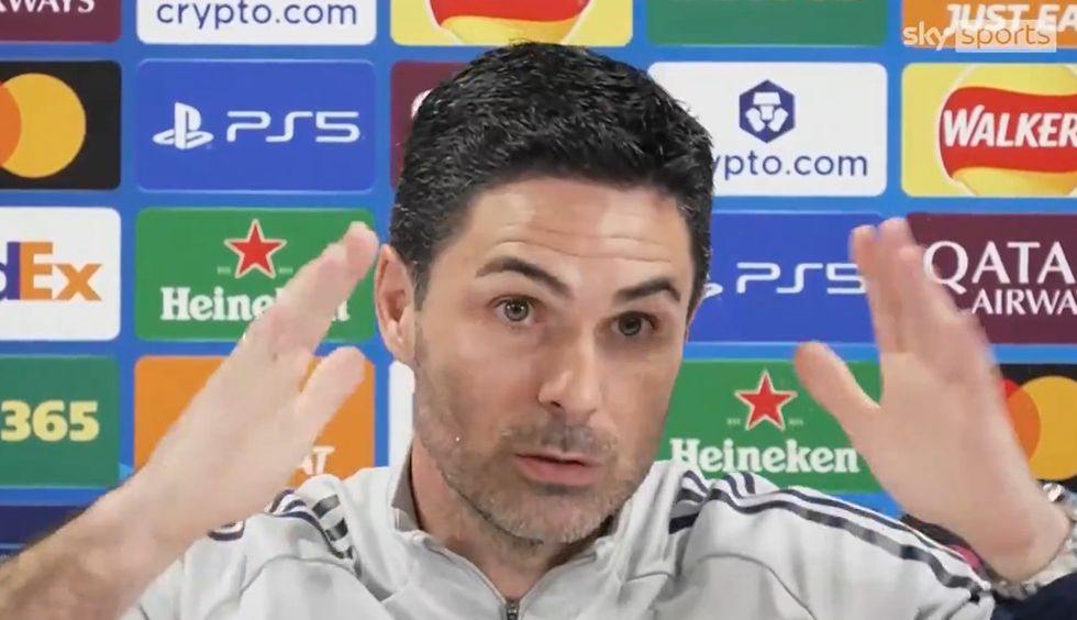 Mikel Arteta went on an animated rant in his press conference