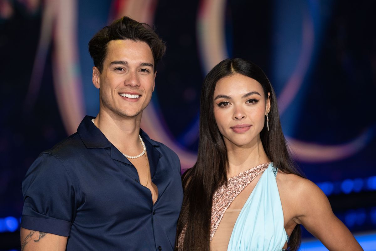 Miles Nazaire and Vanessa Bauer Dancing on Ice