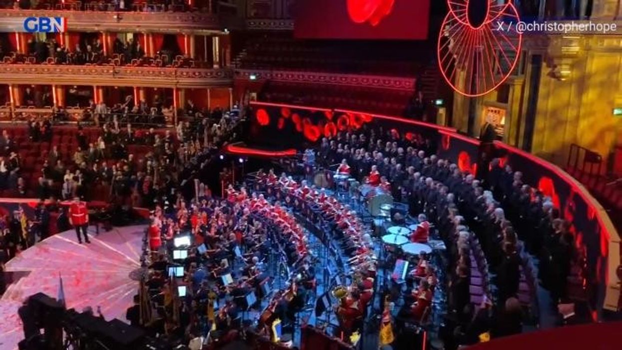 WATCH: Beautiful moment military orchestra and choir begin singing ‘Land of Hope and Glory’ in impromptu moment after royals and TV cameras leave