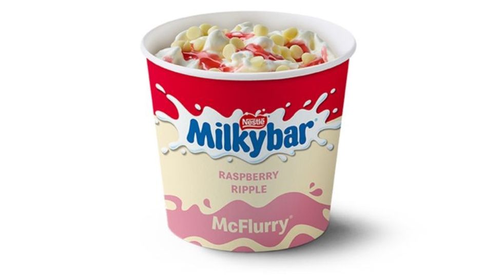 Milkybar Raspberry Ripple McFlurry