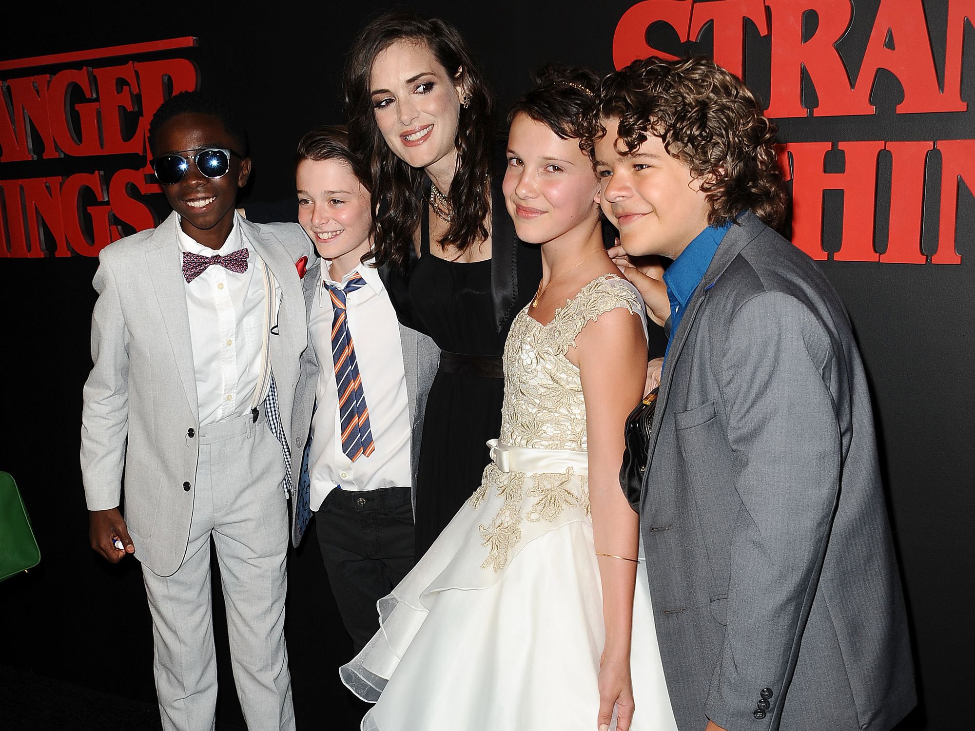 Millie Bobby Brown and the Stranger Things cast