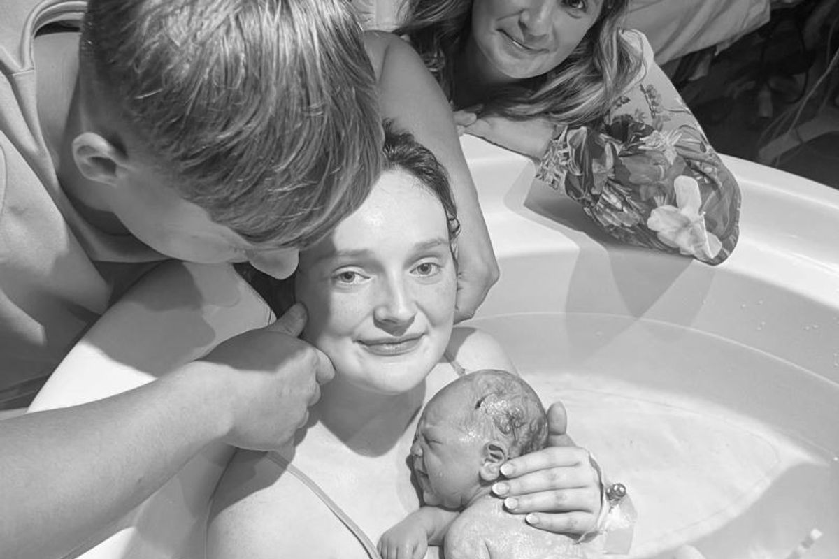 Millie Radford gives birth