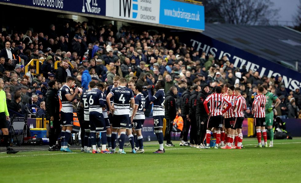 Millwall vs Sunderland was suspended