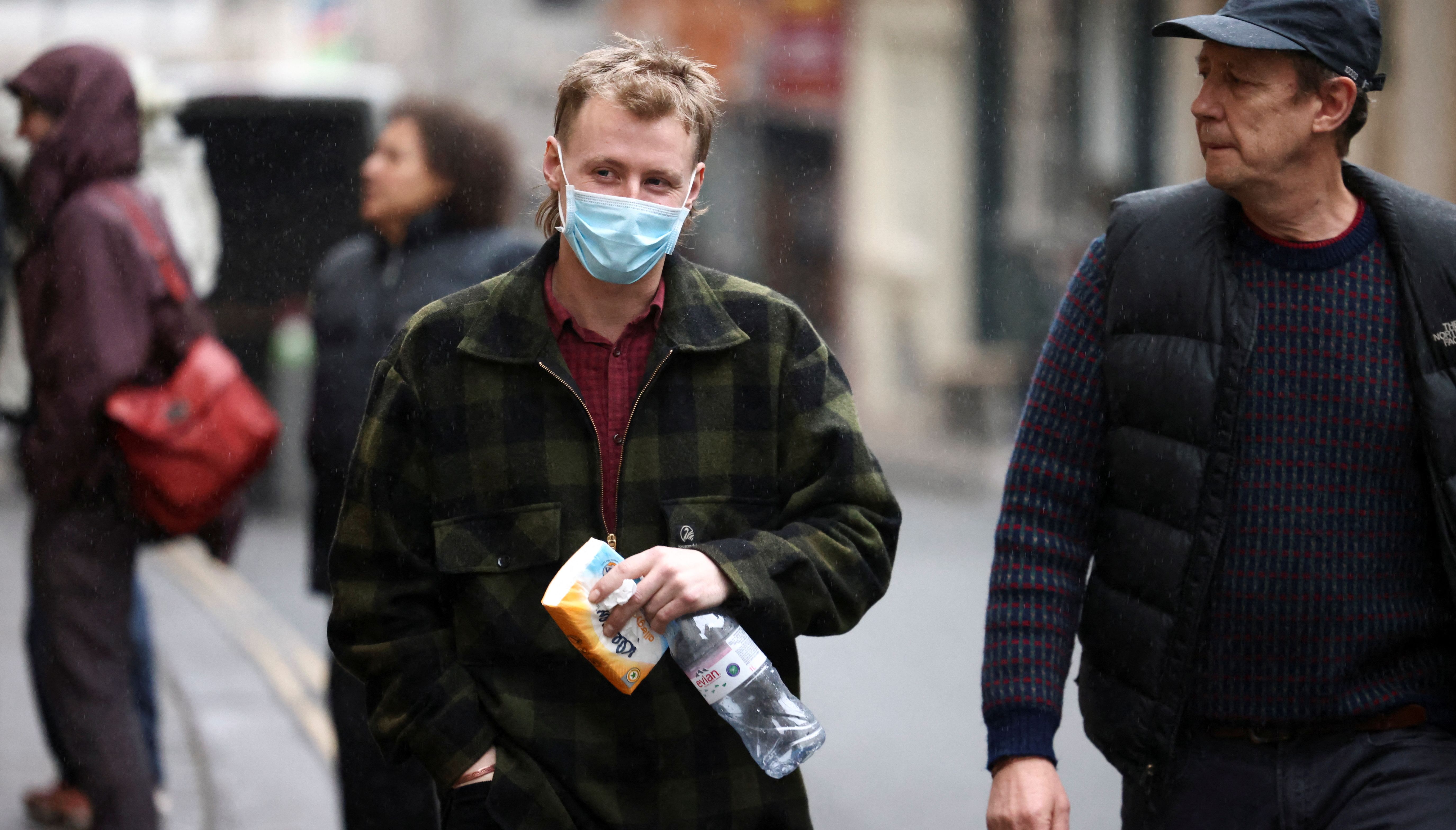Milo Ponsford leaves the Bristol Crown Court on the day of the %22Colston 4%22 trial after they have been charged with criminal damage over the toppling of an Edward Colston statue in Bristol
