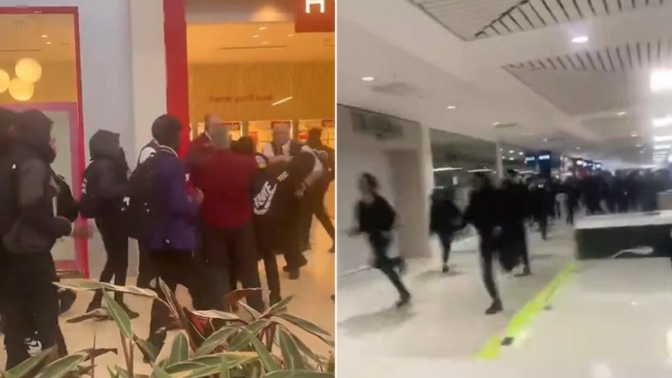 Milton Keynes teenagers storm shopping centre