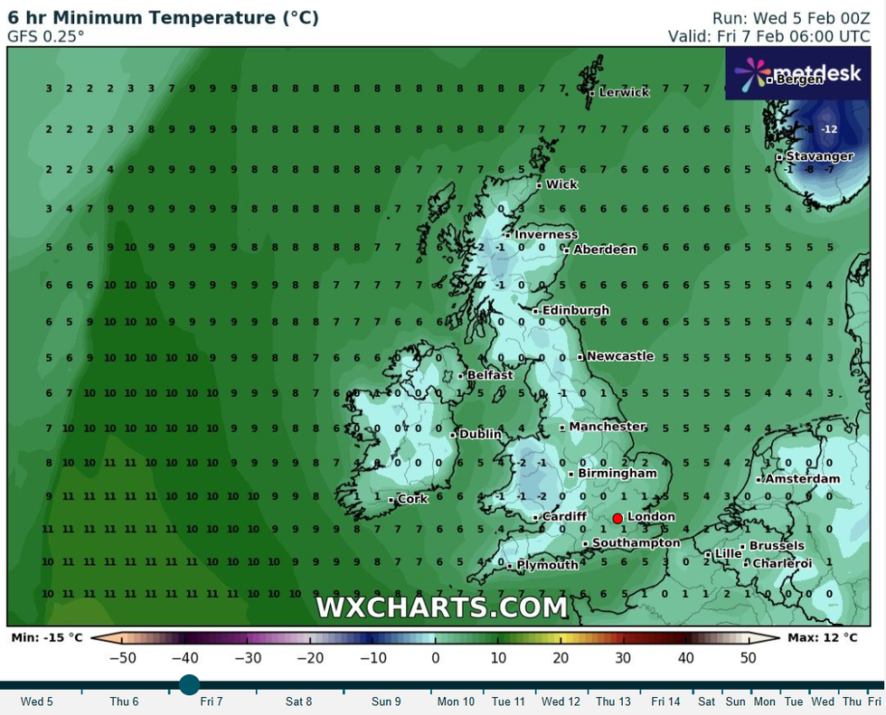 Min temp map