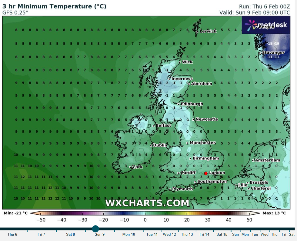 Min temp map