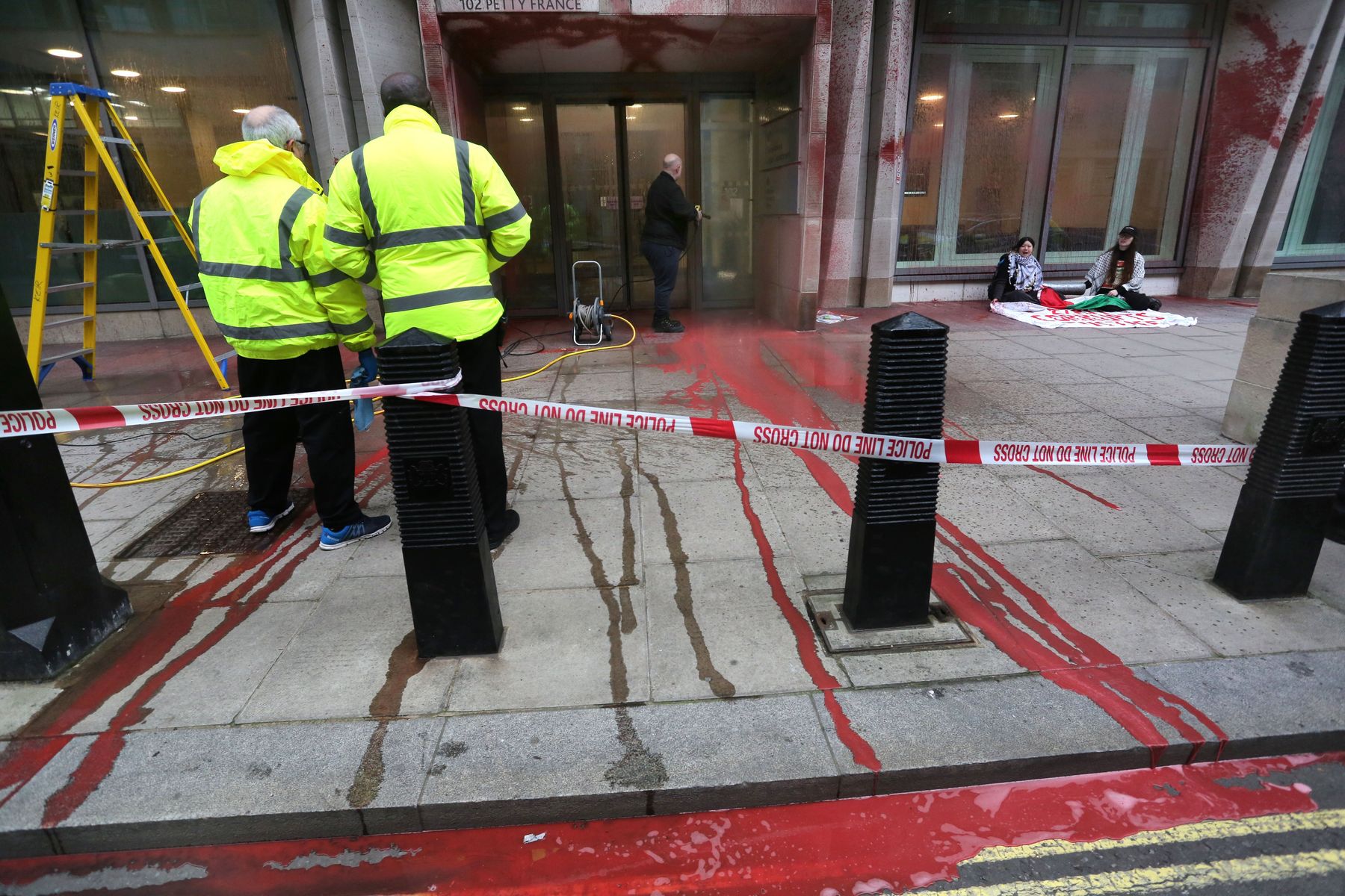 Ministry of Justice Palestine protest