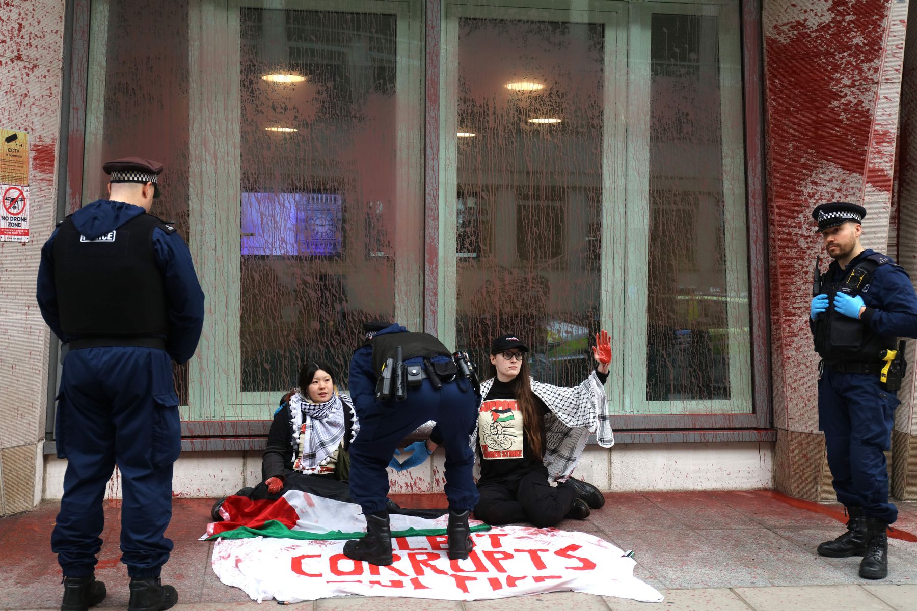 Ministry of Justice Palestine protest