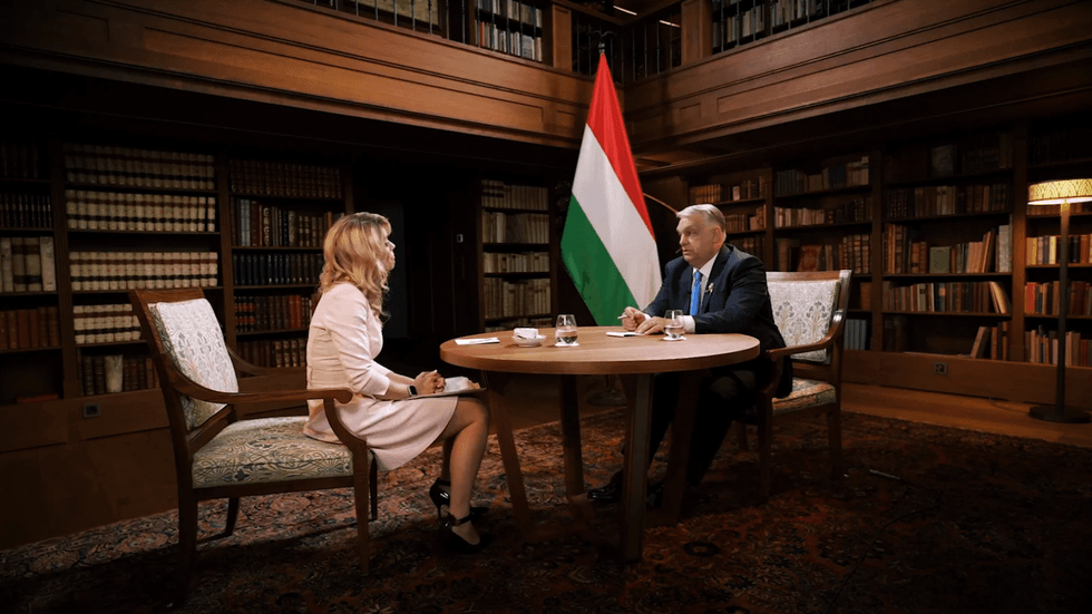 Miriam Cates (left), Victor Orban (right)