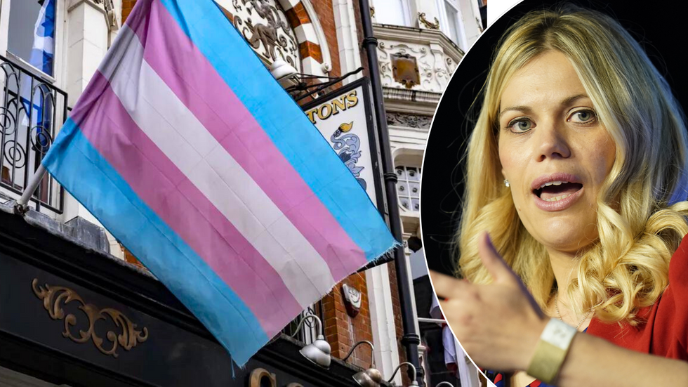 Miriam Cates/trans flag