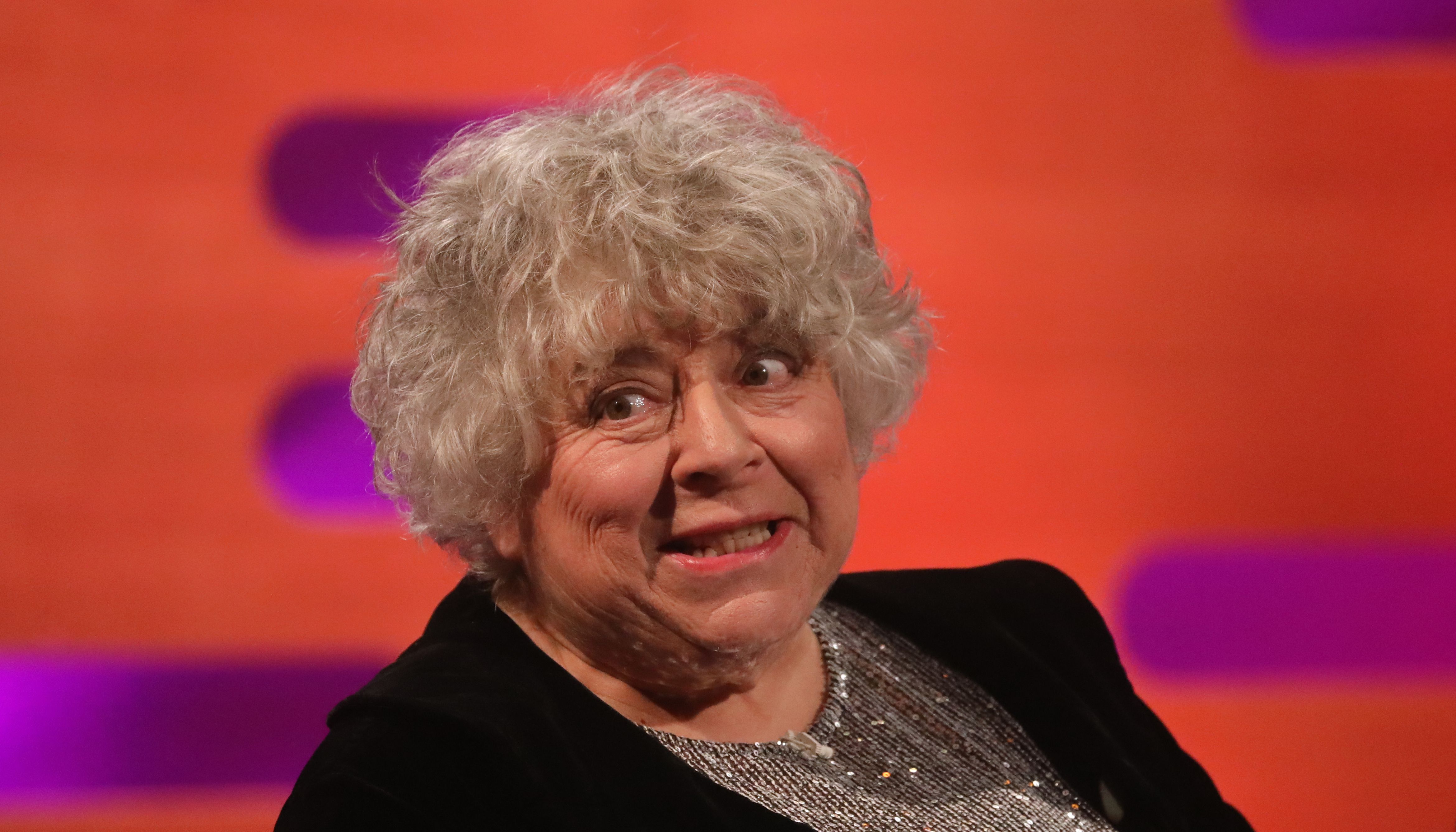 Miriam Margolyes during the filming for the Graham Norton Show at BBC Studioworks 6 Television Centre, Wood Lane, London, to be aired on BBC One on Friday evening.