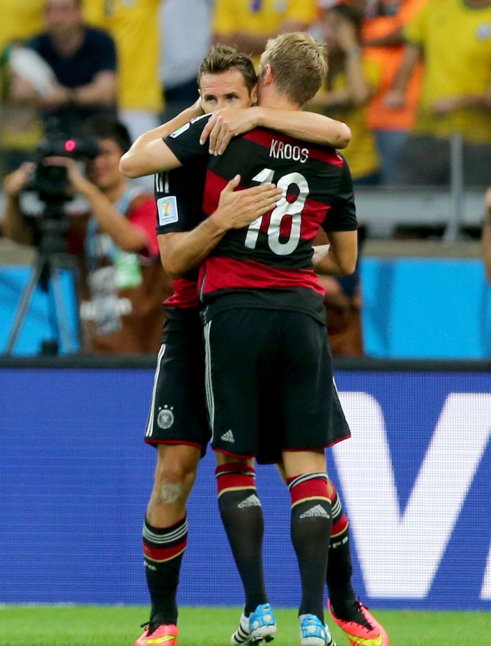 Miroslav Klose and Toni Kroos netted as Germany hammered Brazil