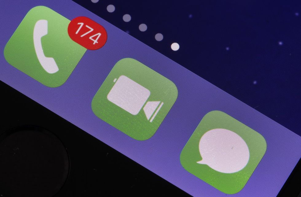 Missed calls icon on iPhone