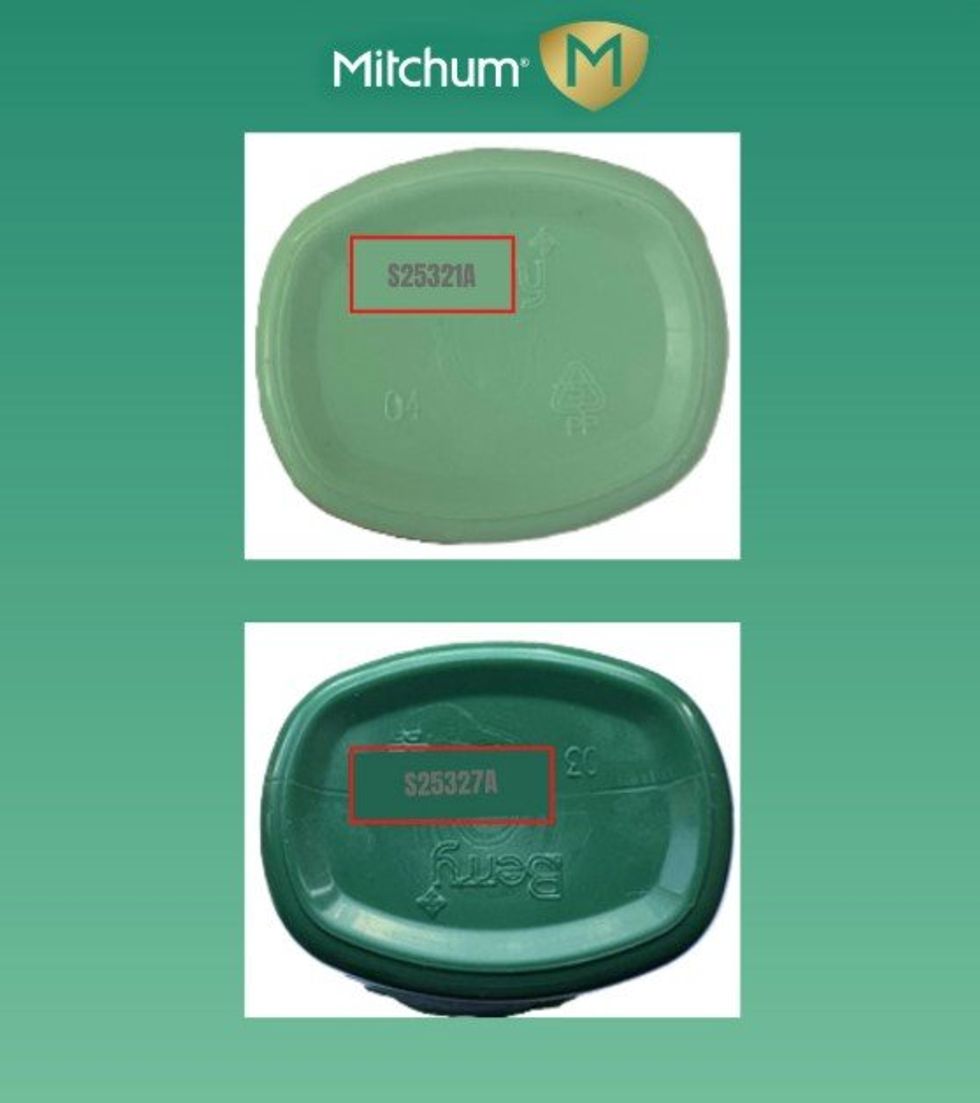 Mitchum deodorant batch code