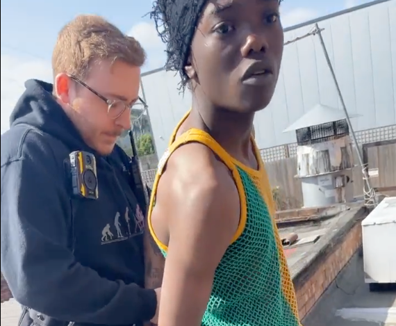 Mizzy and a police officer