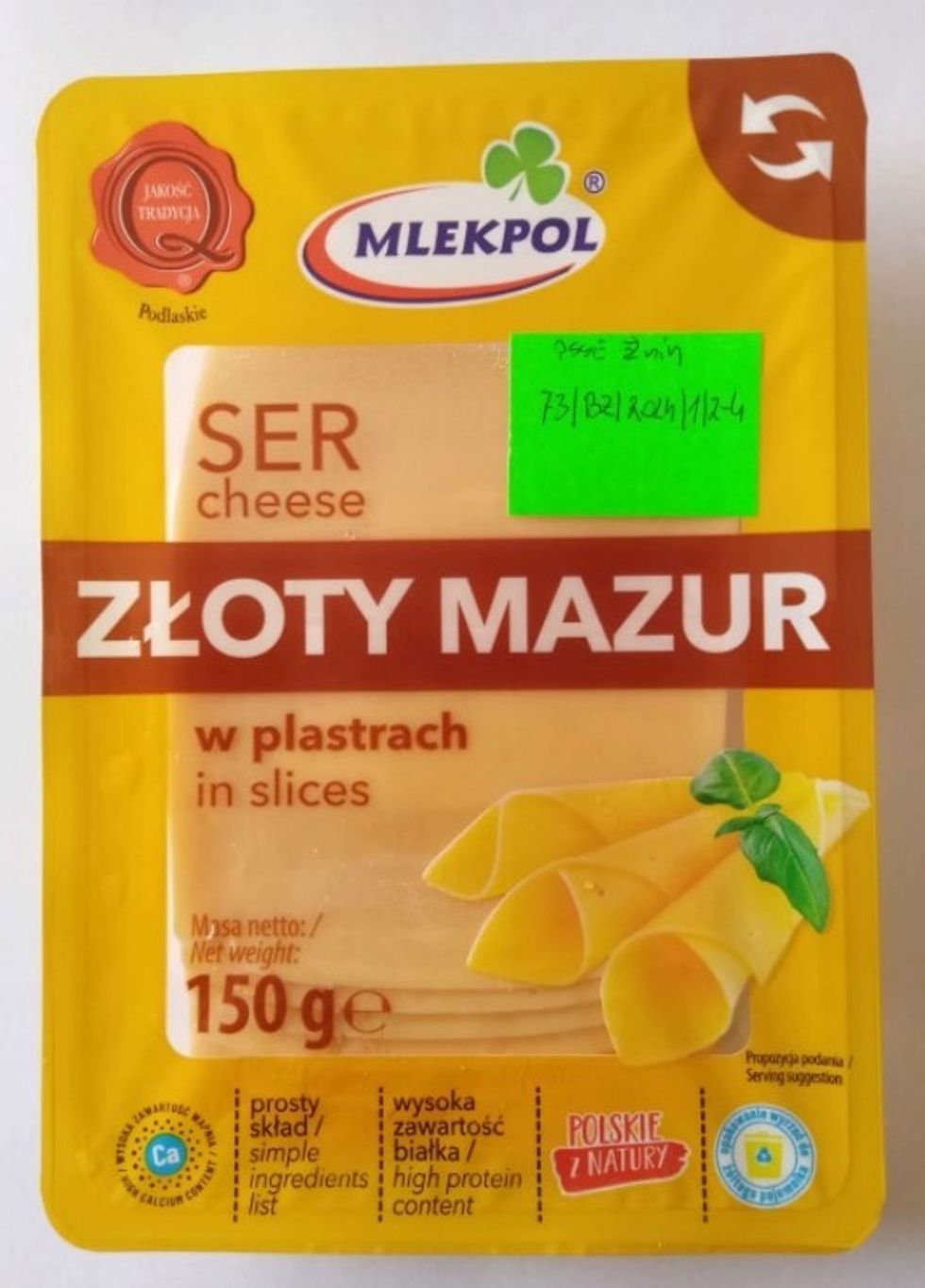 Mlekpol Zloty Mazur Cheese in Slices