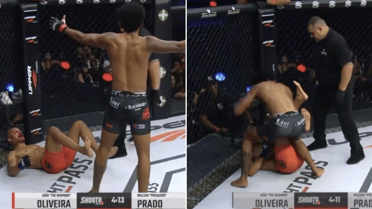 MMA fans have lambasted a referee for failing to intervene