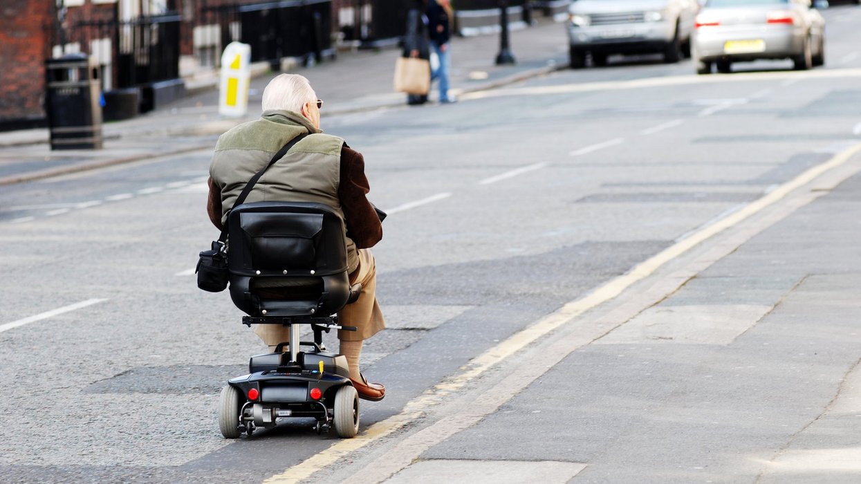 Mobility scooter on roads