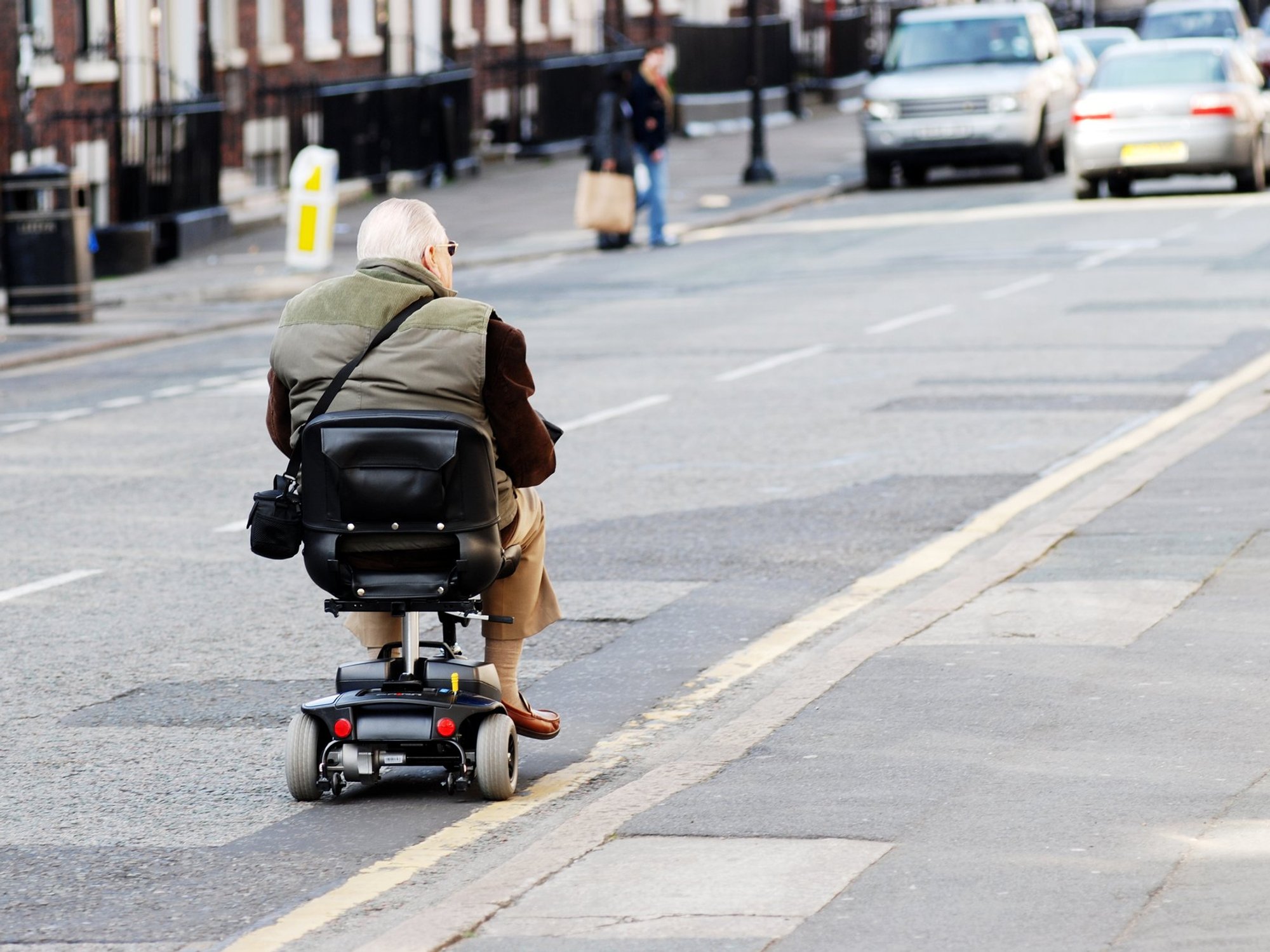 Mobility scooter on roads