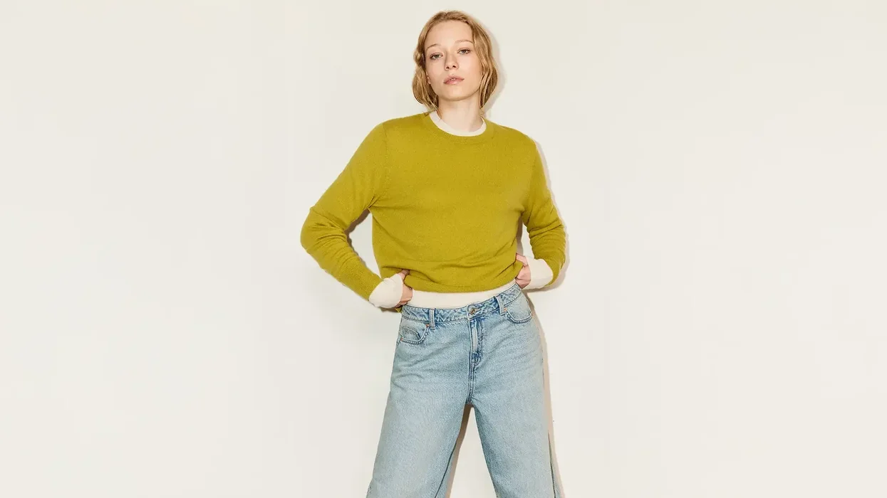 Model wearing Tu clothing collection