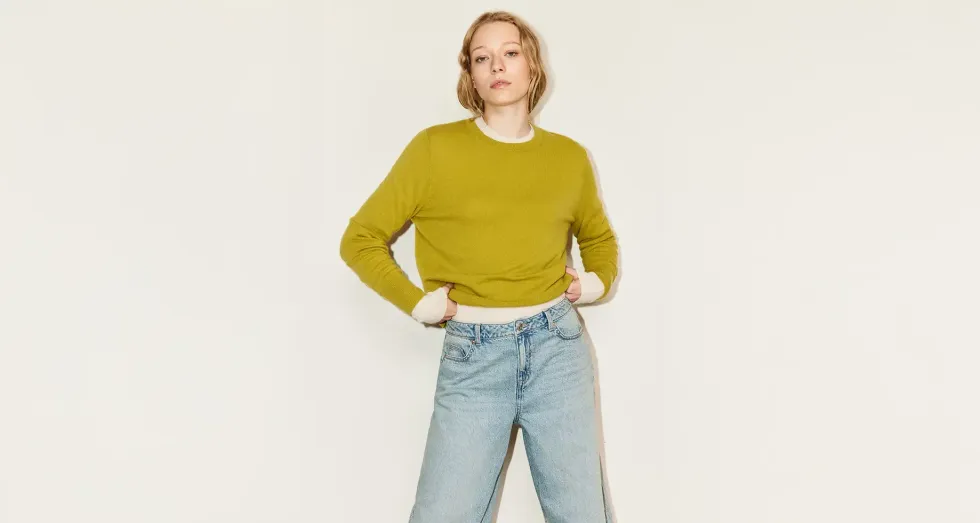 Model wearing Tu clothing collection