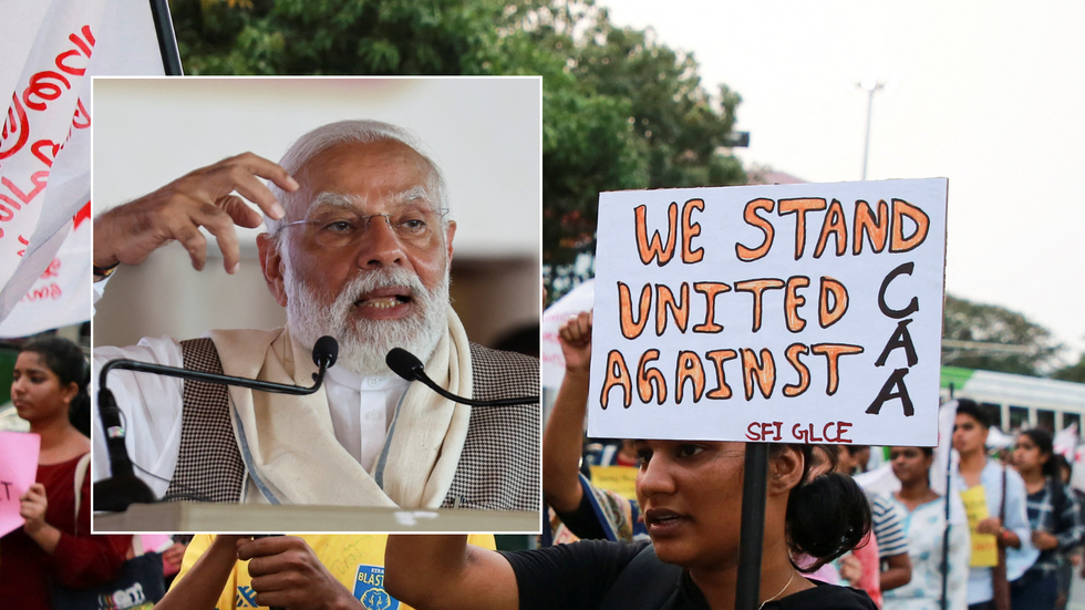 Modi and protestors