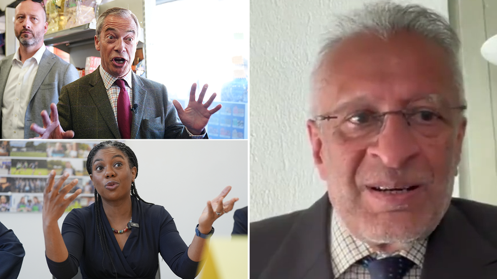 Mohamed Amersi, Nigel Farage and Kemi Badenoch