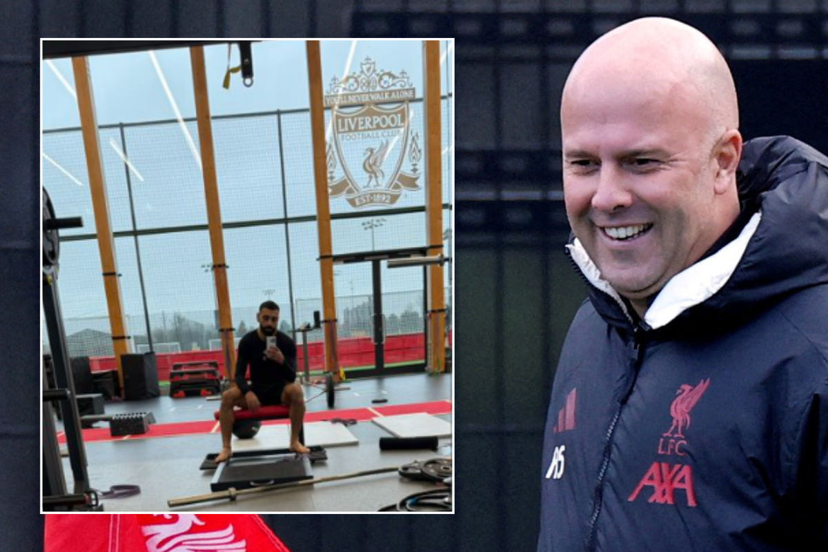 Mohamed Salah and Arne Slot