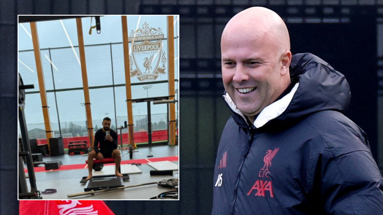 Mohamed Salah and Arne Slot