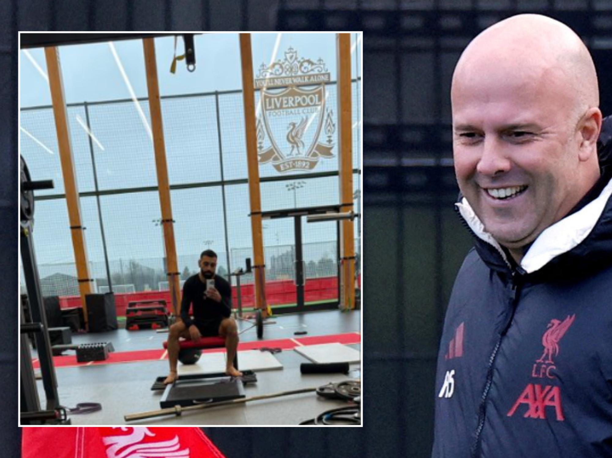 Mohamed Salah and Arne Slot