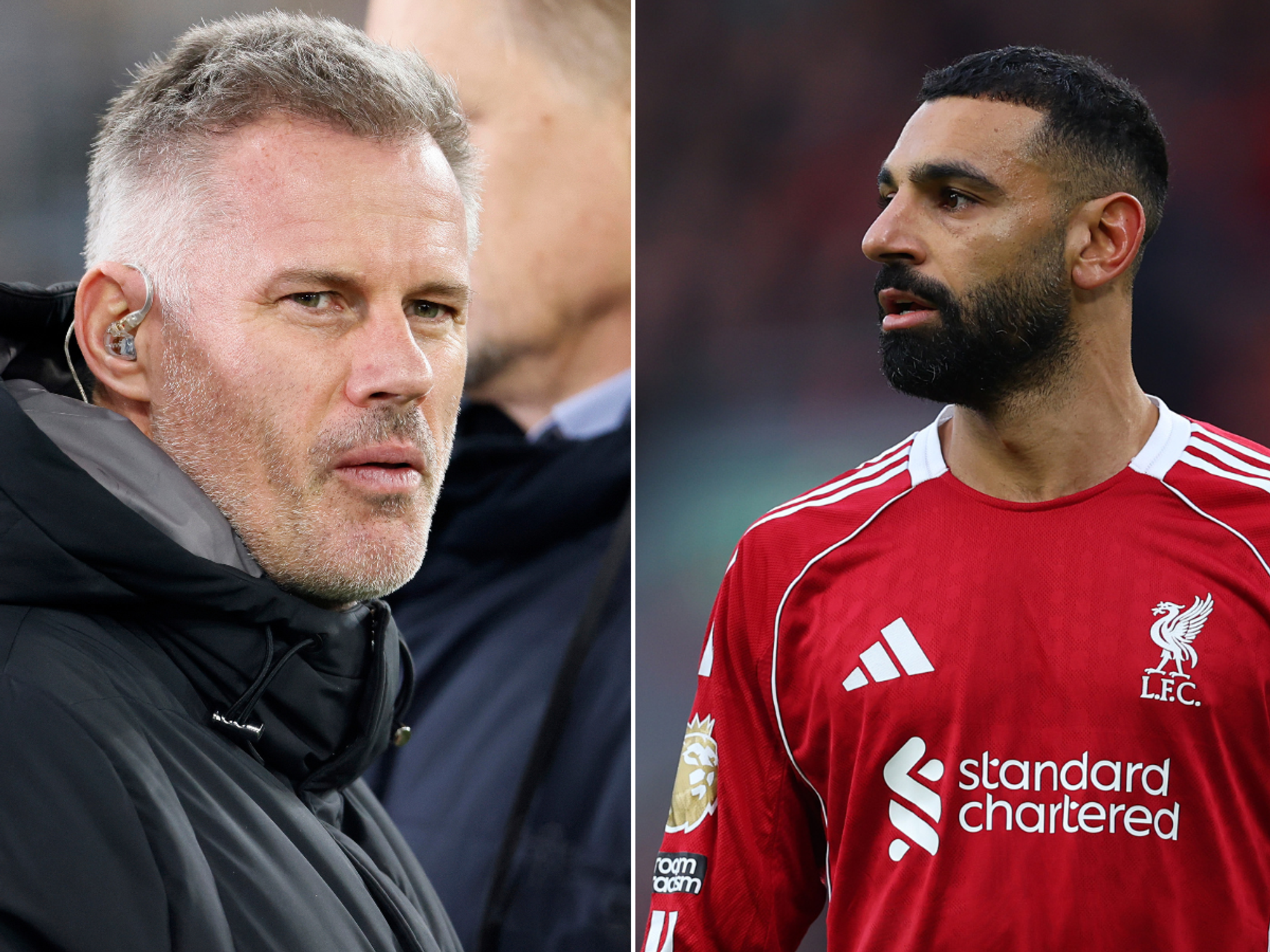 Mohamed Salah and Jamie Carragher