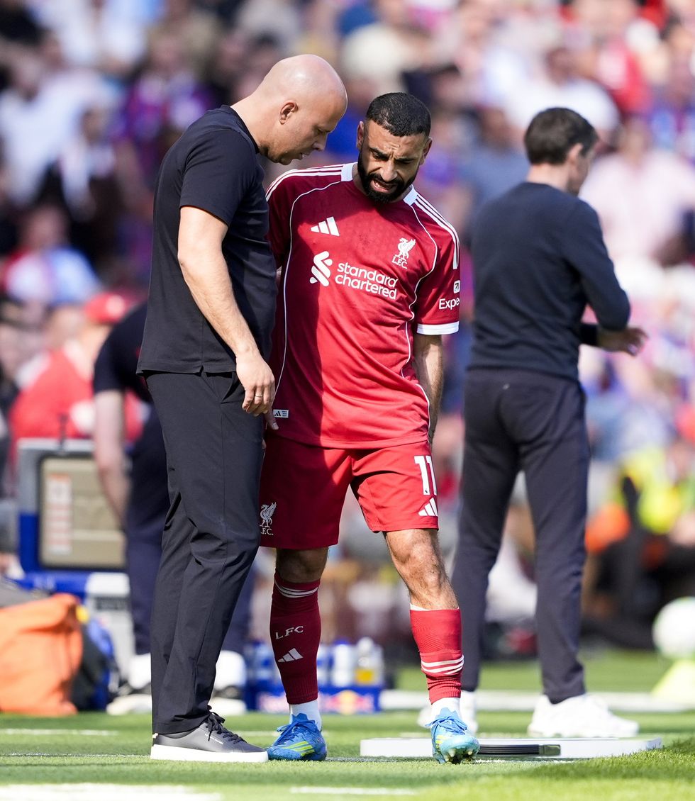 Mohamed Salah hobbled out of Liverpool's match with Crystal Palace last weekend