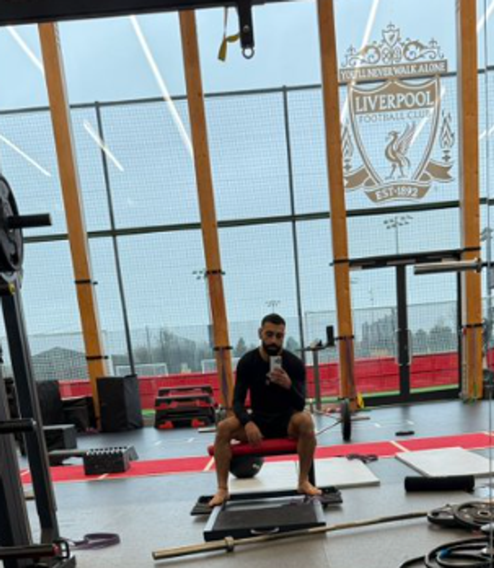 Mohamed Salah stayed in Liverpool as his teammates jetted off to Milan