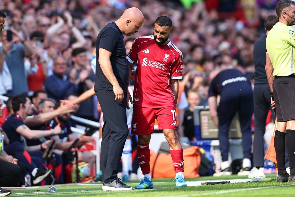 Mohamed Salah suffered the injury during Liverpool's win over Crystal Palace