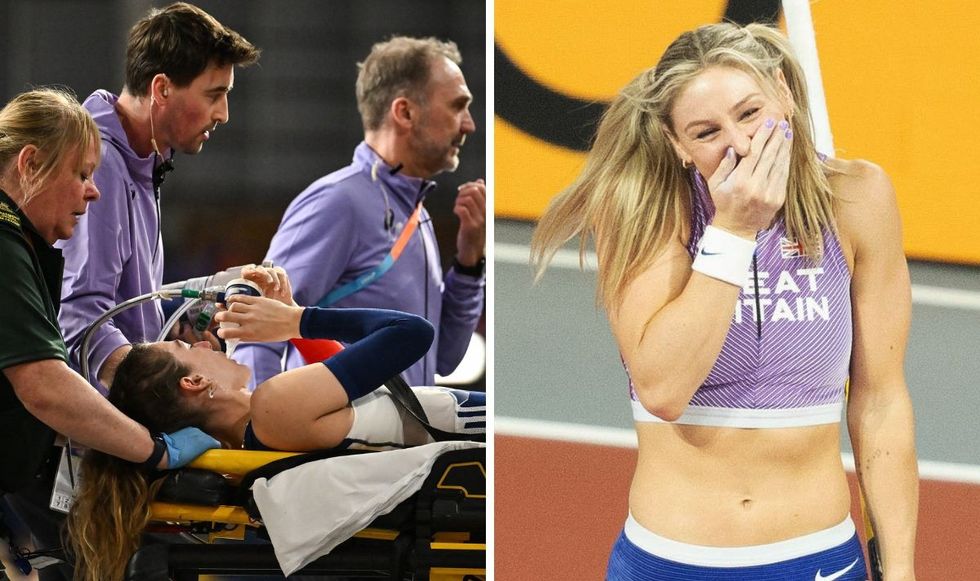 Molly Caudery competed in a dramatic pole vault final