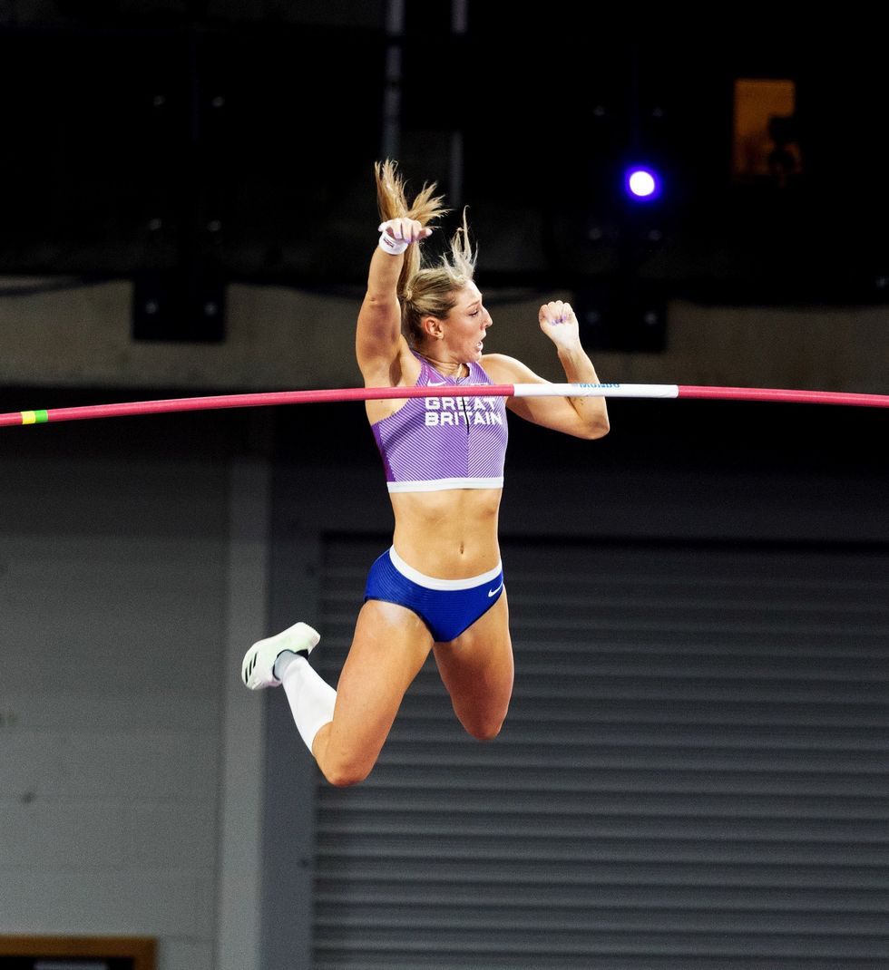 Molly Caudery won gold by clearing 4.80m