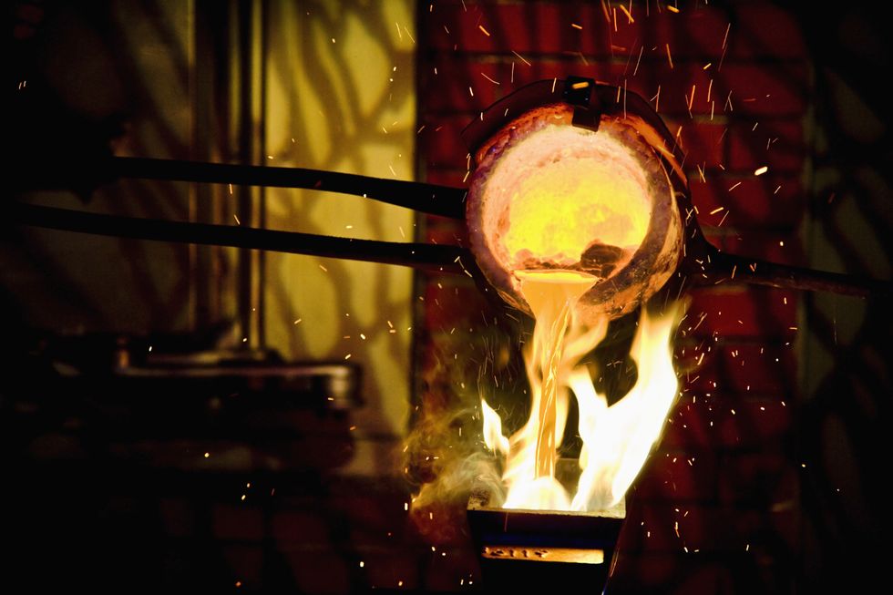 Molten gold