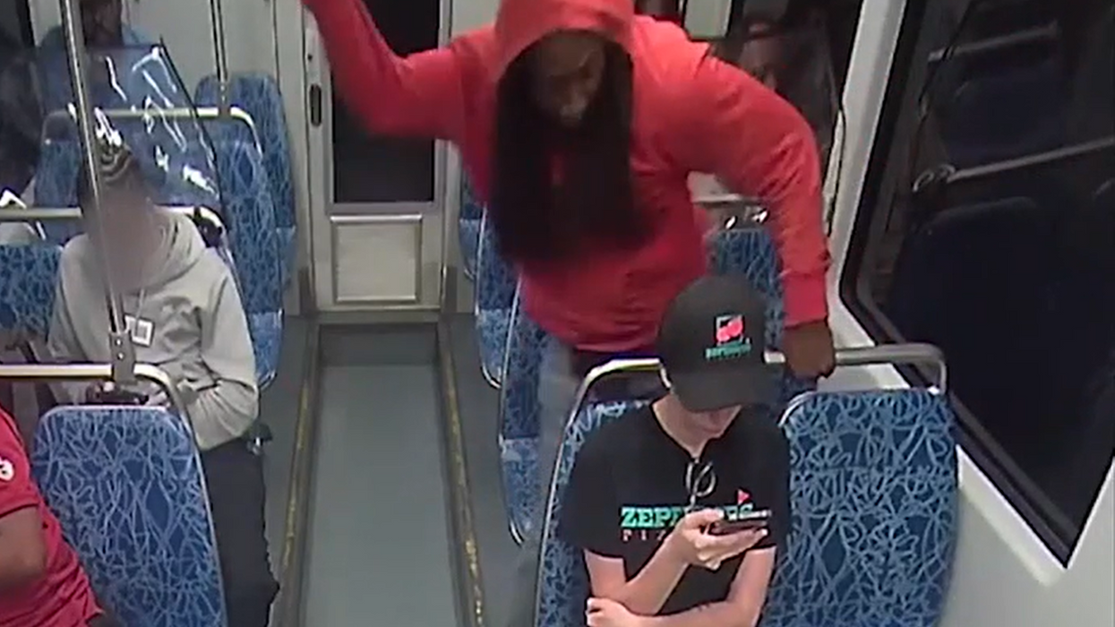 Moment Decarlos Brown Jr stabs Iryna Zarutska