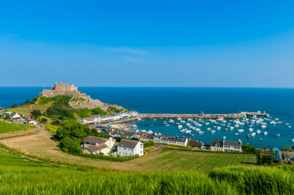 Mont Orgueil Castle, also known as Gorey Castle, in Jersey