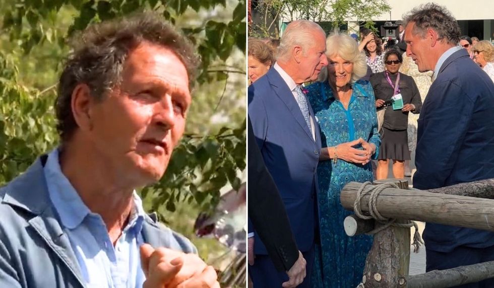 Monty Don with the King and Queen