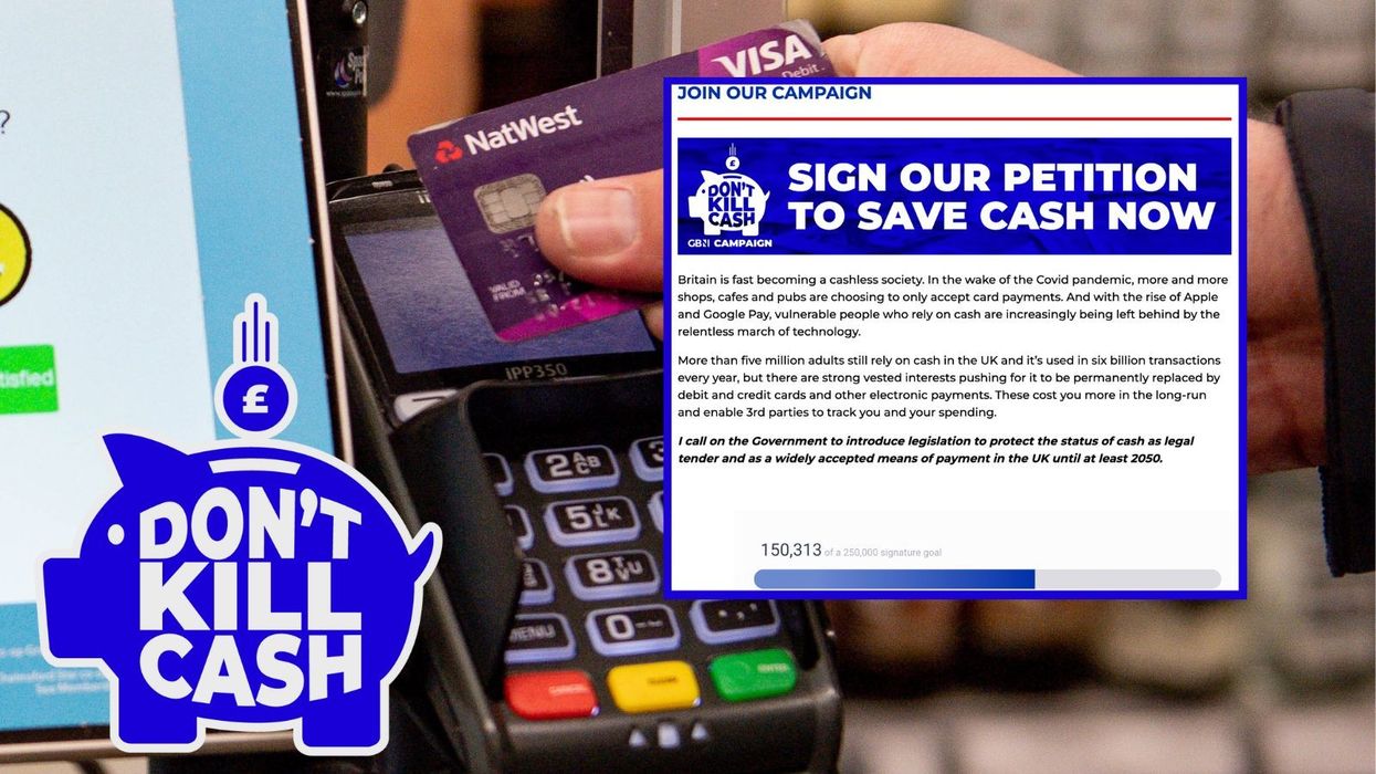 Don't Kill Cash: Sensational 150,000 people endorse campaign to save our currency - just days after launch