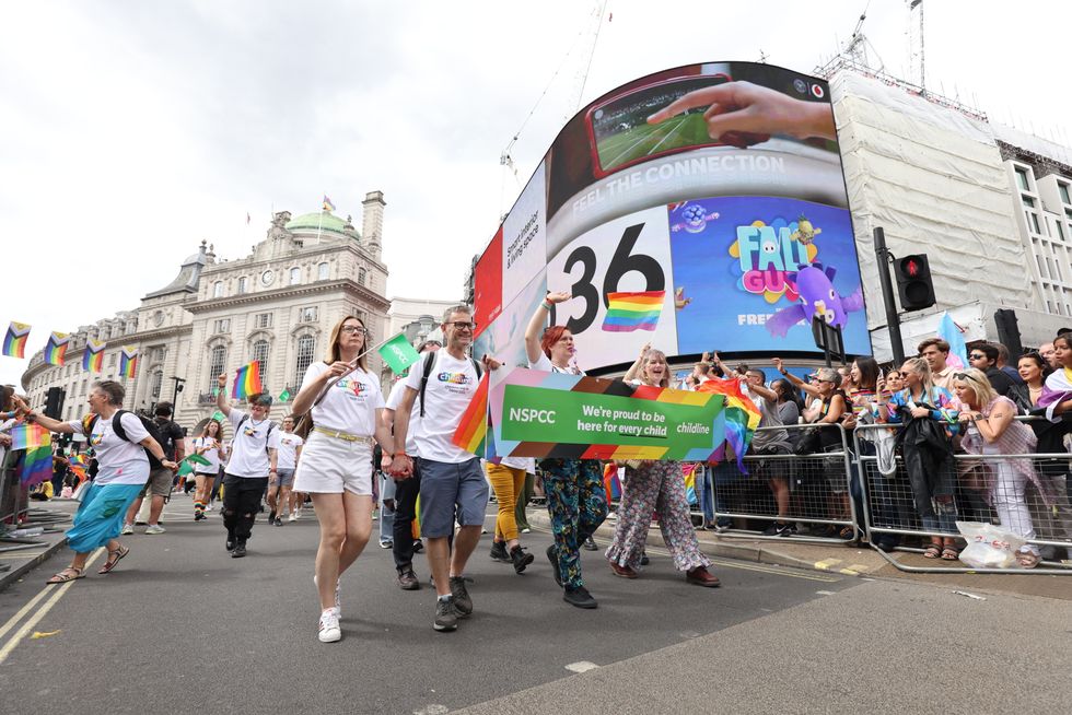 More than 600 LGBT+ community groups were joining the march.